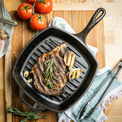 10.5 Inch Square Cast Iron Grill Pan